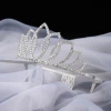 Bride's wedding dress, dress, silver metal hair crown, birthday gift, performance, versatile water diamond hair band, crystal diamond crown Specification image